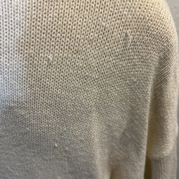 Vintage 80s Weathervane Rose Sweater L chunky oversized white slouchy - Picture 5 of 13